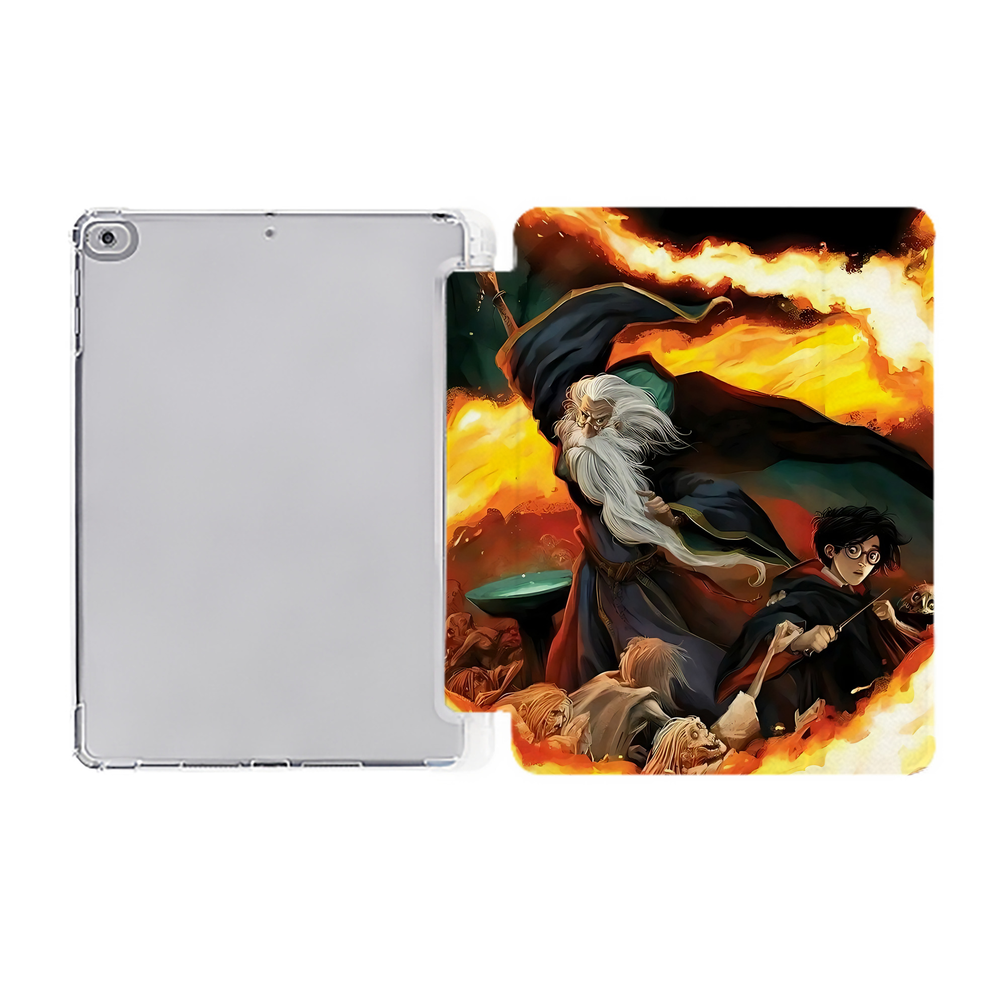 （画像用） Harry Potter ハリー・ポッターシリーズ IPad ケース ペン収納付き 三つ折りスタンド PUレザー×シリコン 対応機種9.5/10.5/10.9インチ